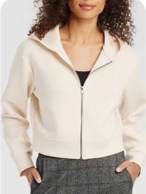A New Day Cream Zip-Up Hoodie Sweatshirt